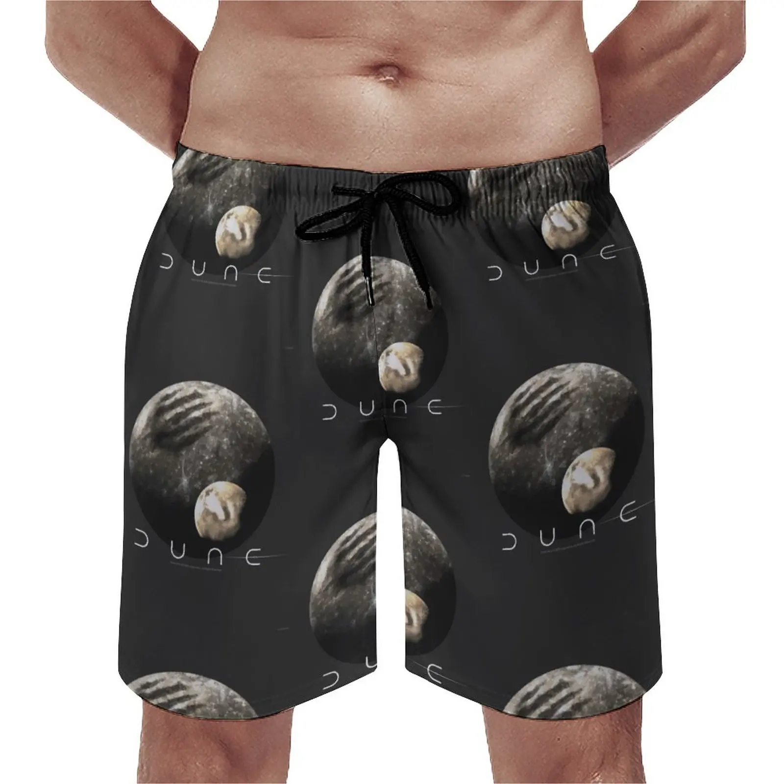 

Dune Planets Art Design Board Shorts Film Pattern Beach Swimming Trunks Polyester Men Swim Trunks