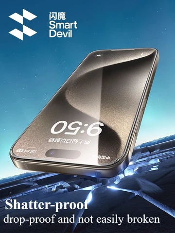 Protective film for the salon screen SmartDevil without dust for iPhone 16 pro Max 15 14 13 transparent tempered glass film without frame fingerprint protection