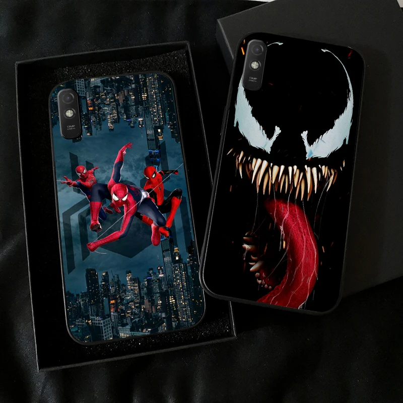 

Marvel Deadpool Venom Spiderman For Xiaomi Redmi 9A Phone Case For Redmi 9AT Back Silicone Cover TPU Coque Liquid Silicon Soft