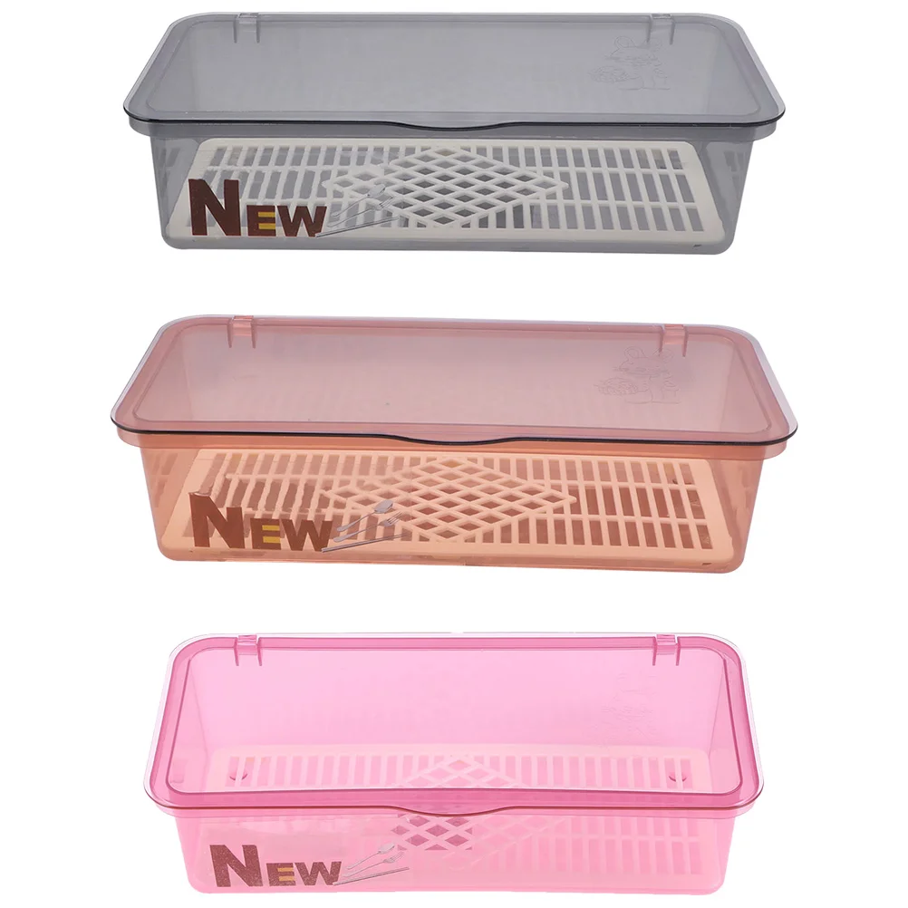 

Organizer Silverwarecutlery Lid Box Tray Storage Holder Flatware Drawer Utensil Kitchen Tableware Container Drainchopsticks Case