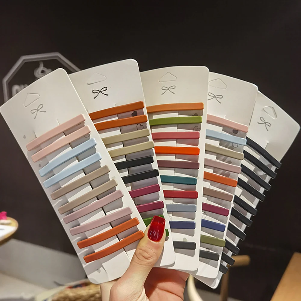 

Hairpin Korean Simple BB Clip Bangs Headdress Candy Color Girl Hair Accessories Set Metal Hair Claws Ladies Hair Grip Headwear
