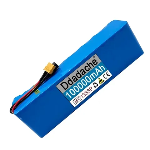 Литий-ионный аккумулятор 48 В, 100 Ач, 1000 Вт, 13S3P, литий-ионный аккумулятор для электрического велосипедного скутера 54,6 В с BMS + зарядное устройство