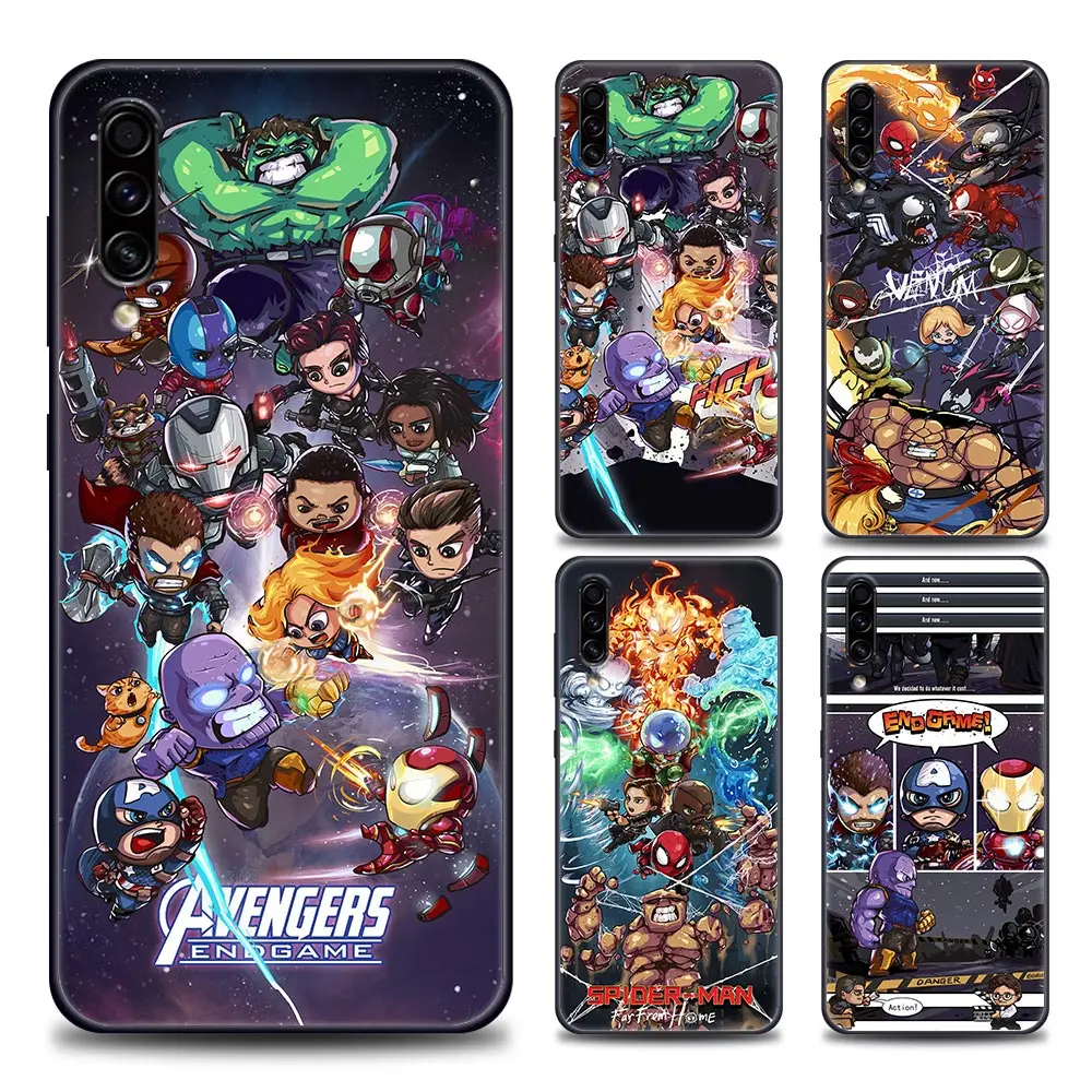 

Marvel Avengers Cartoon Comic Phone Case For Samsung Galaxy A90 A80 A70 A70S A60 A50 A40 A30 A30S A20S A20E A10 A10E Black Cover