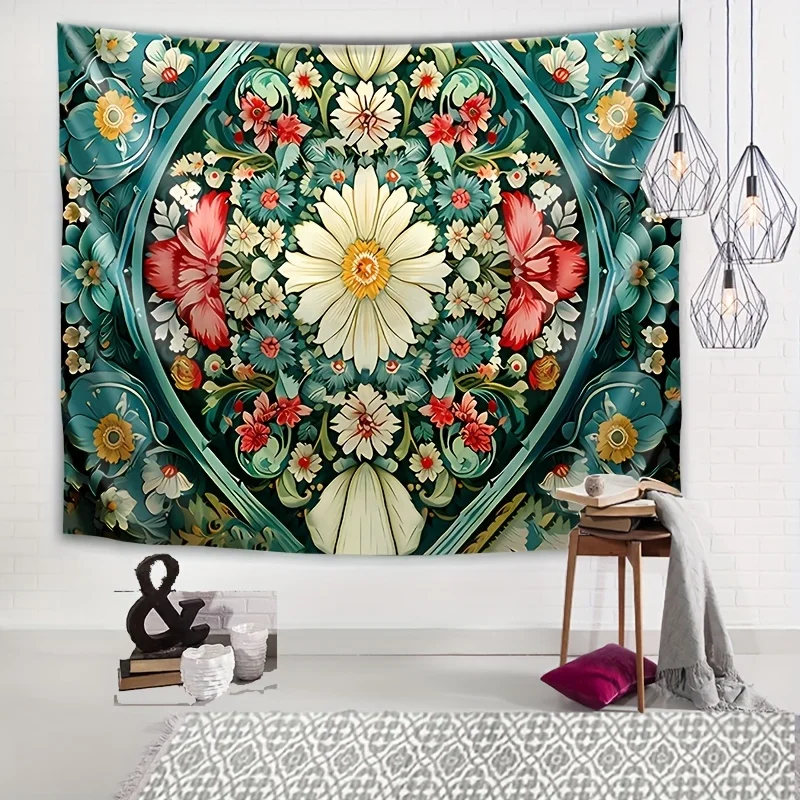 Настенный Гобелен С Цветочным Узором Красивый Домашний Декор Для Гостиной