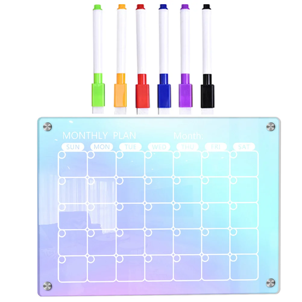 

Стираемая доска для письма, профессиональный ежемесячный календарь, специальный магнитный акриловый сухой стираемый холодильник, цветной холодильник