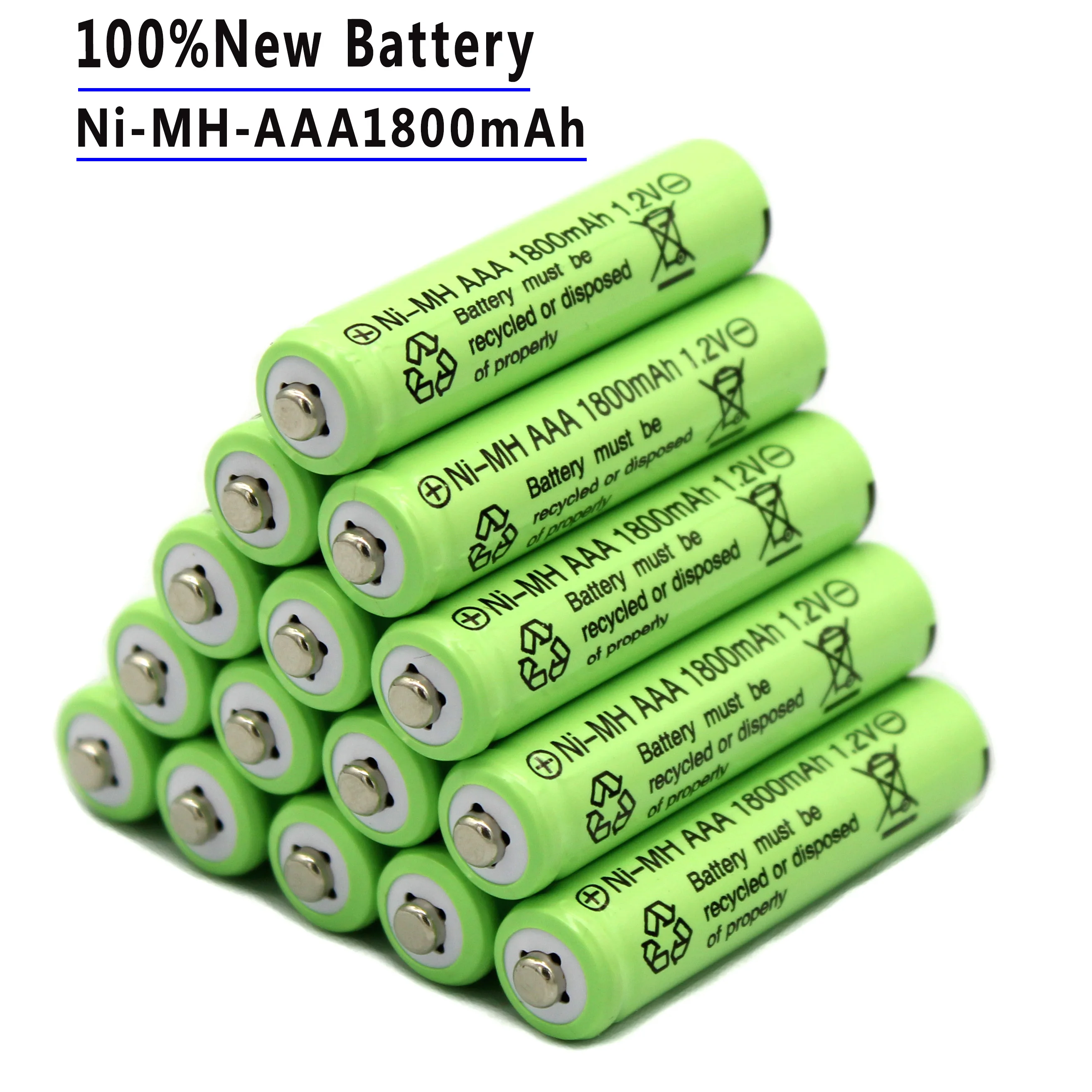 Фото 100% Новый оригинальный AAA 1800 мАч 1 2 в качественная перезаряжаемая батарея Ni-MH 3A |