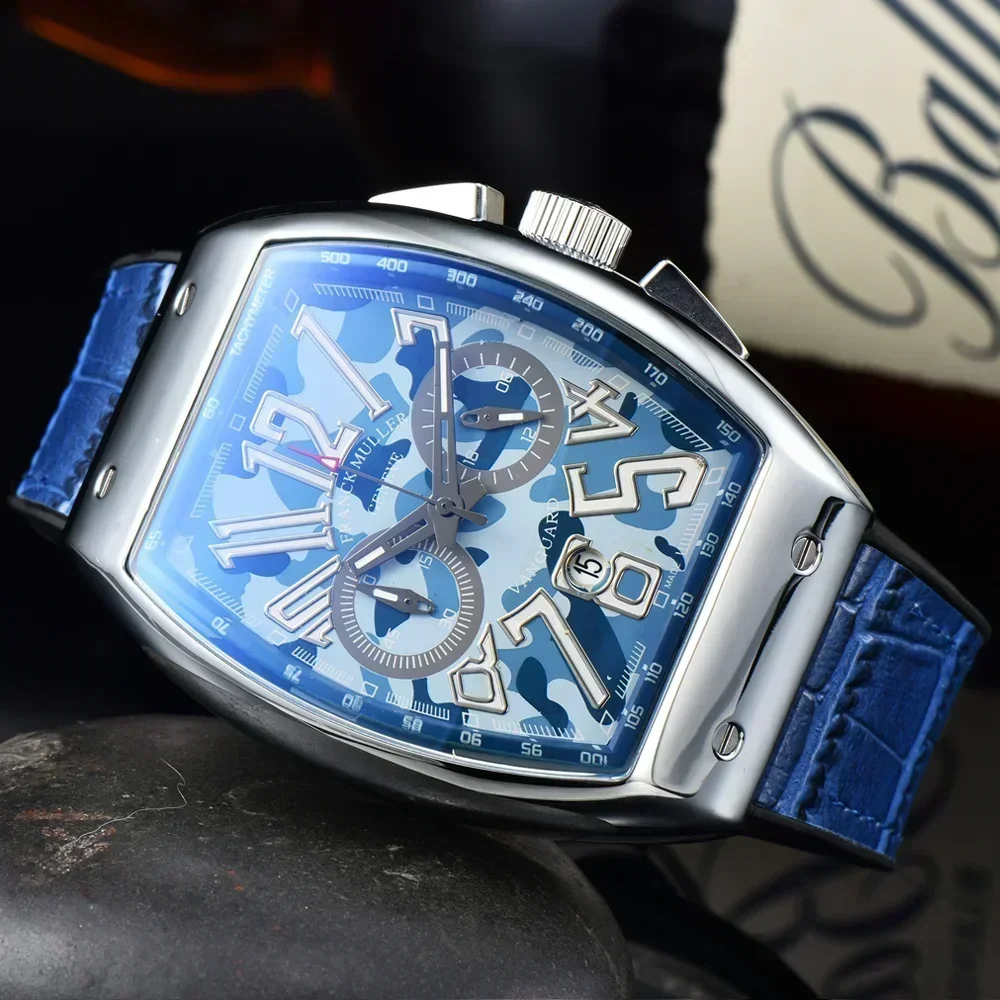 Распродажа AAA FRANCK MULLER брендовые Женевские часы для мужчин многофункциональные