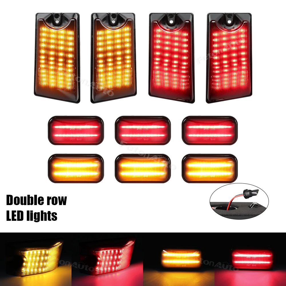 

Фонари Передние, желтые, задние, красные, верхние габаритные огни, набор габаритных огней для крыши кабины для Hummer H2 2003-2009 и H2 SUT 2005-2009