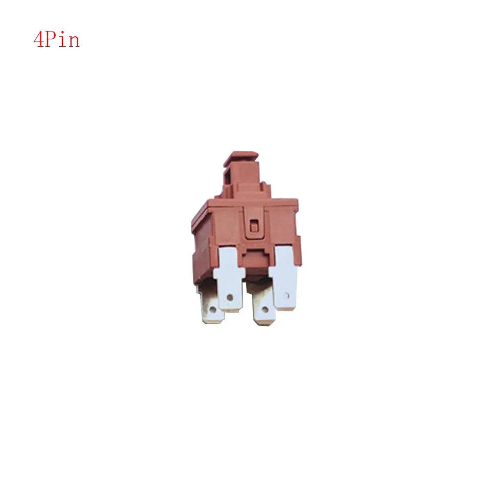 

2Pin 4Pin Power Switch Push Button KAN-L5 Switch 7.5A 250V AC 15A 125V AC Water Heater Vacuum Cleaner Self-locking Power Switch