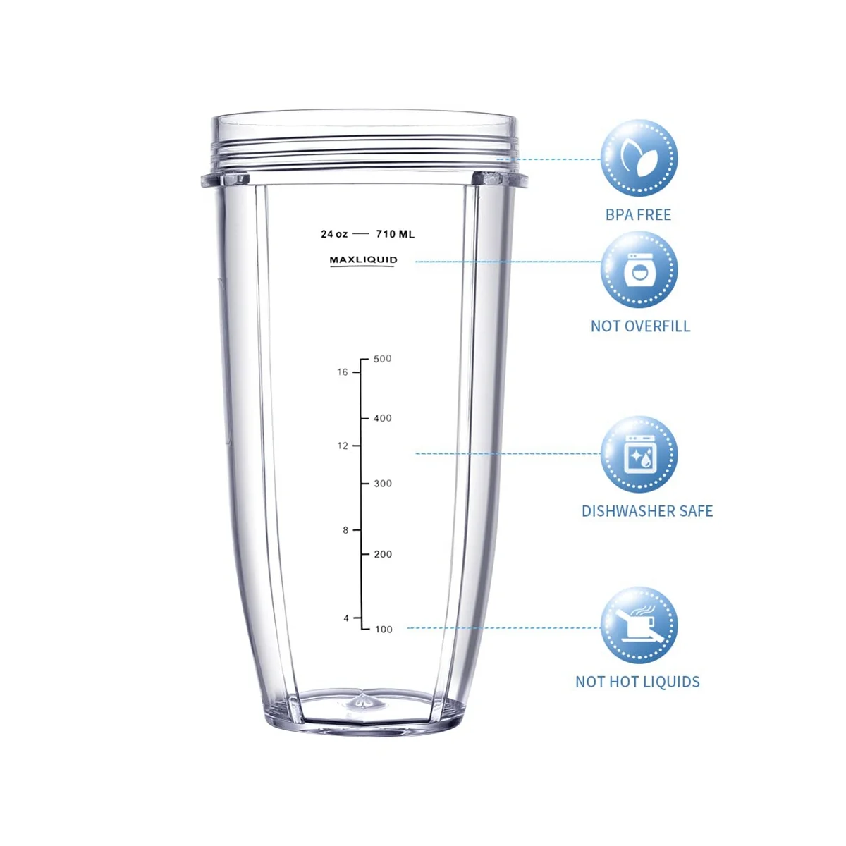 Женская для ниндзя чашка 32 унции и 24 с крышками лезвие извлечения 7 ласт Nutri Ninja