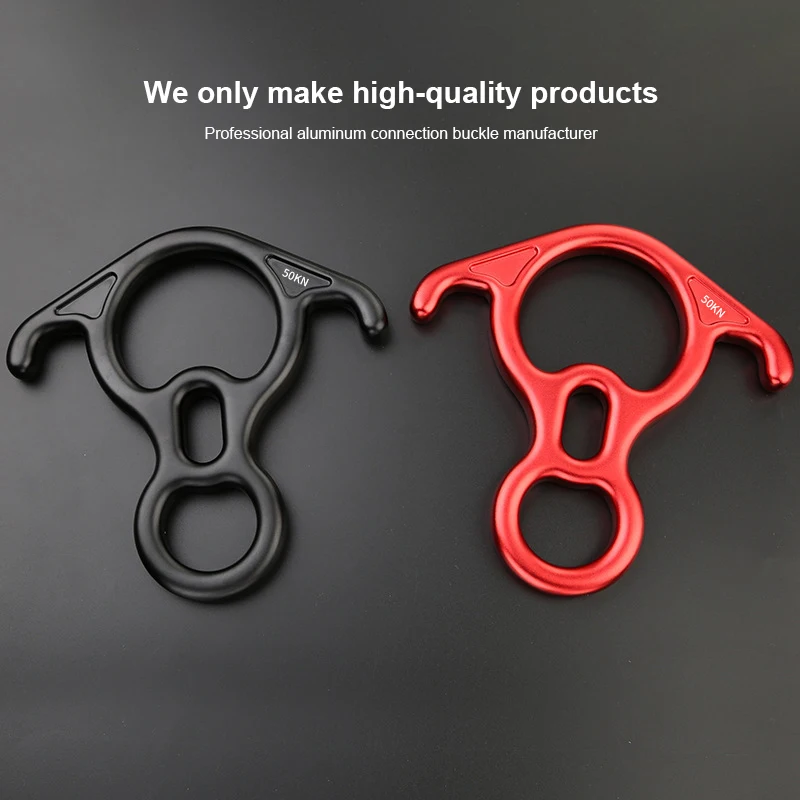 

Climbing Descender OX Horn 8 Descend Ring Downhill Eight Ring with Bent-ear Rappelling Gear Belay Device Equipment