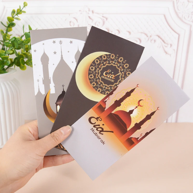 

6Pcs Eid Mubarak Cash Envelopes Ramadan Decoration Money Package Red Envelopes For Kids Muslim Islamic Festival Party Supplies