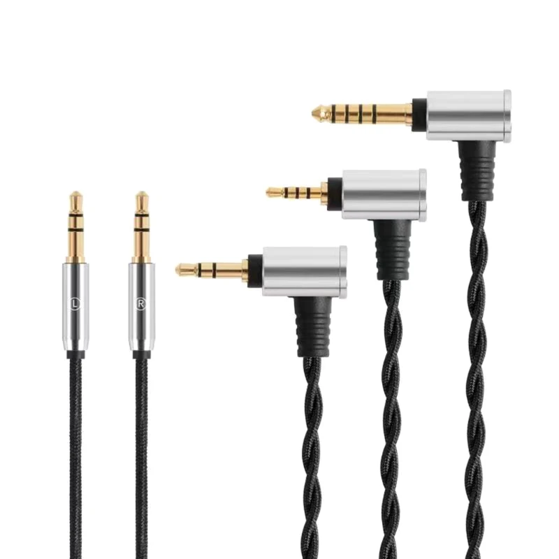 

2. 5/3.5/4.4mm Microphone Cable Replacement Compatible with HIFIMAN HE400 HE400I ANANDA SUNDAR Headphone Earphone Cable E1YA