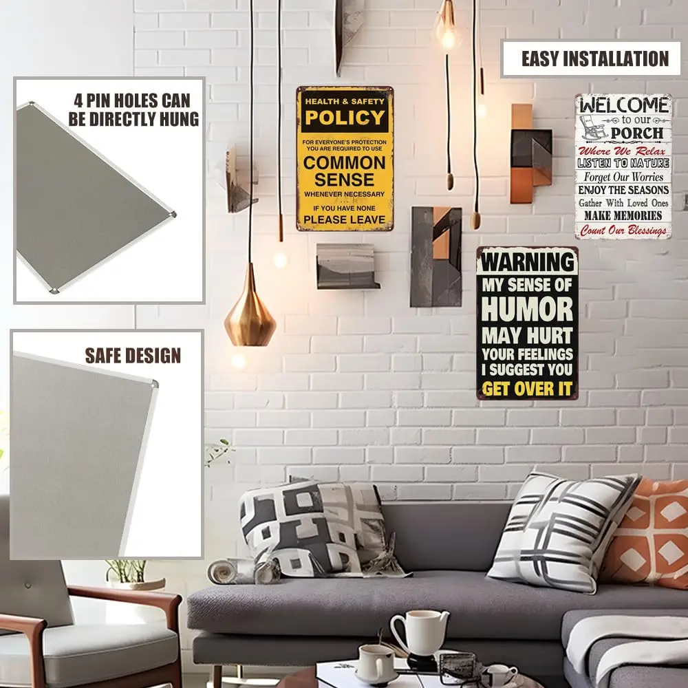 Плакат с металлической табличкой для здоровья и безопасности дома офиса ванной