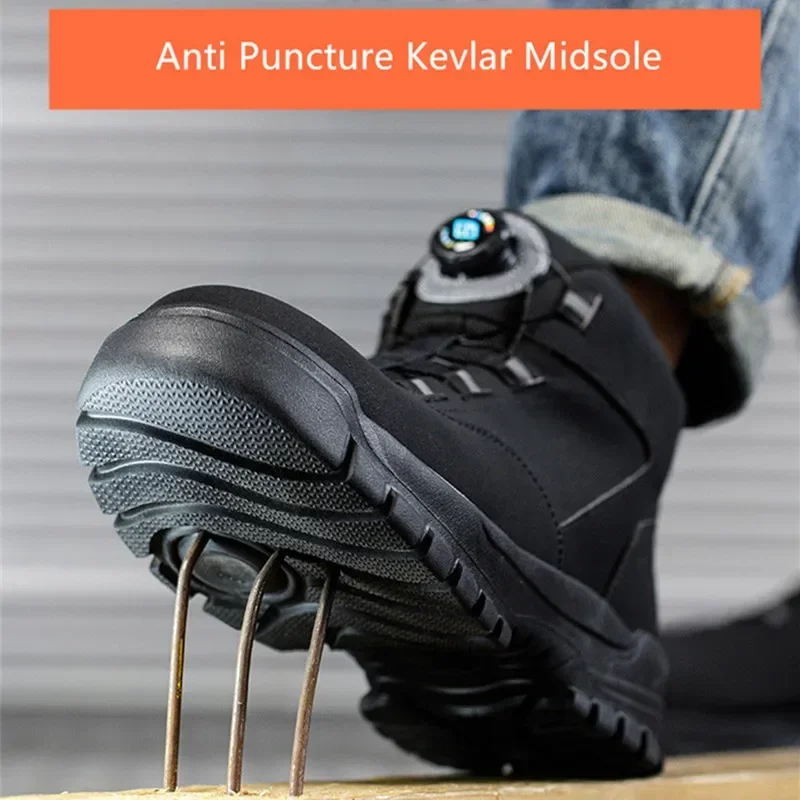 Рабочие ботинки для зимы рабочая обувь с защитой от проколов высокие мужские