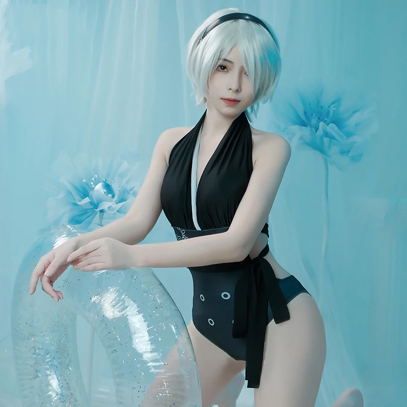 Костюм для косплея из игры NieR 2B одежда купания нейнера сексуальный черный