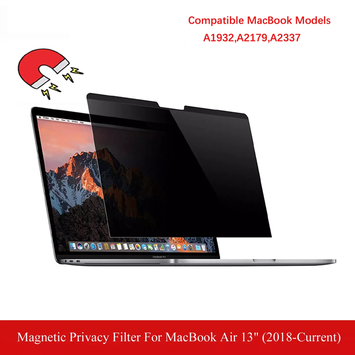 

New Privacy Filter Laptop Anti-Glare Screen Protector for New MacBook Air 13" (2018-Current) A1932,A2179,A2337
