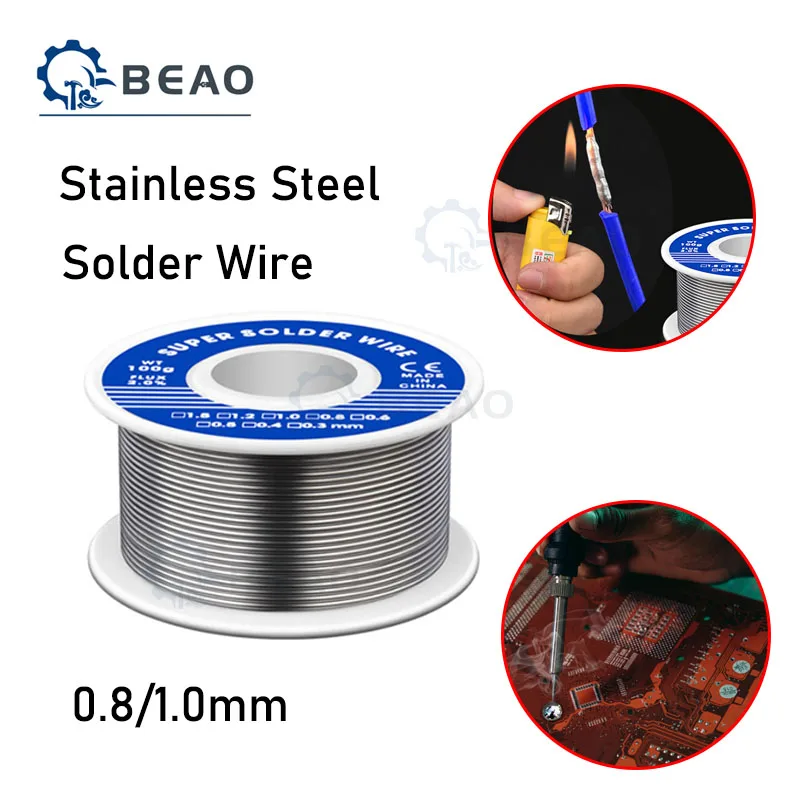 

1Roll NEW Disposable Lighter Solder Wire Stainless Steel Welding Tin Wires Copper-iron-nickel Battery Pole Piece Solder Wire