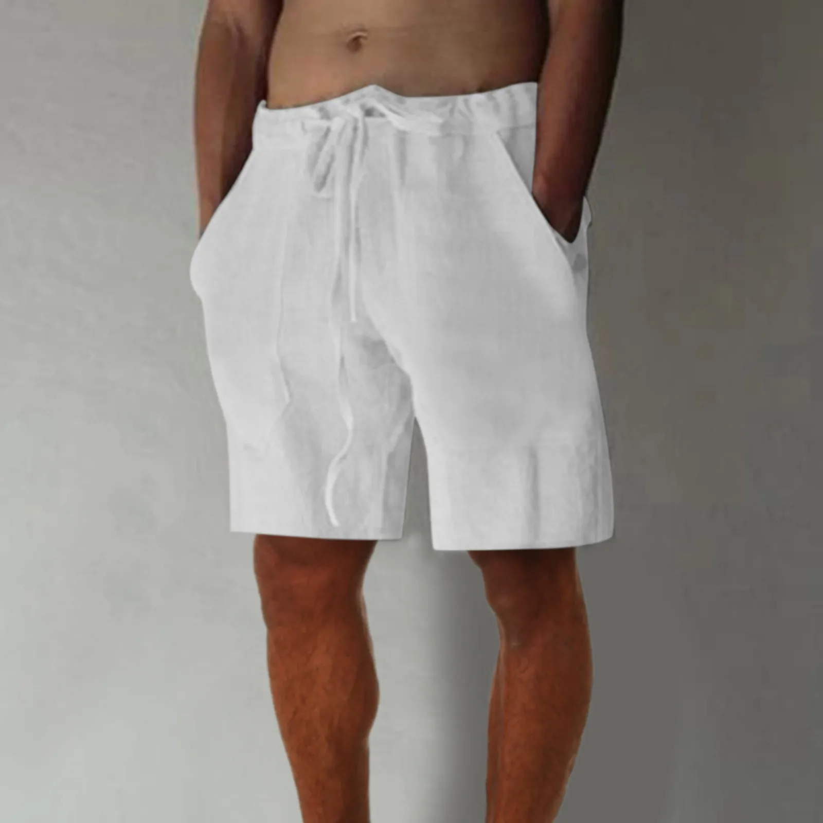 

Casual Loose Shorts Hawaiian Beachwear Trunks Summer Solid Color Men's Shorts Breathable Streetwear Outfits Pantalones Cortos