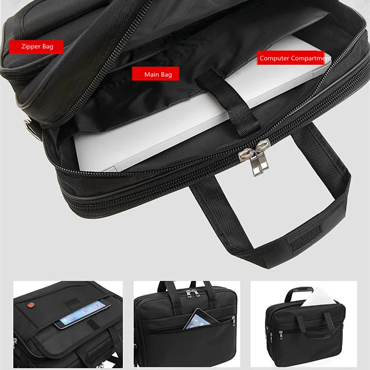 Waterproof Large Capacity Briefcase Laptop Document Organizer Shoulder Bag Business Ipad Phone Notebook Storage Handbag Supplies