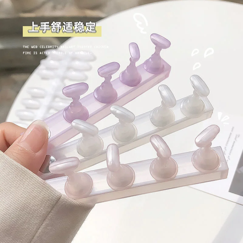 

5pcs Nail Tips Practice Training Display Stand Chess Board Magnetic False Nails Holder Set Acrylic Polish Gel Color Chart Tools