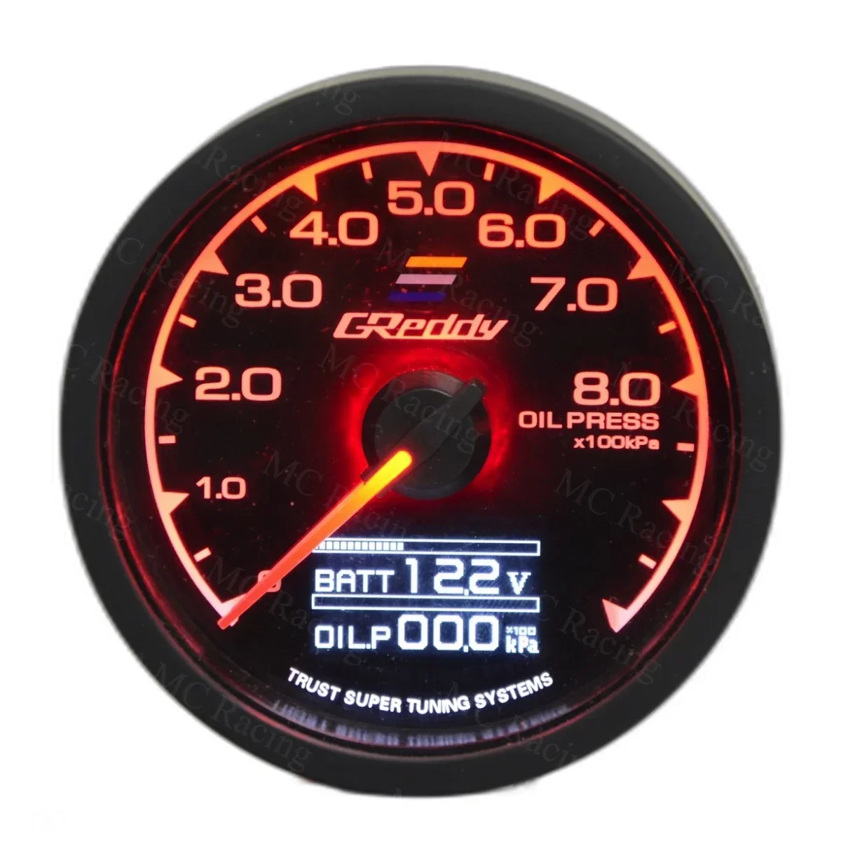 62 мм RGB цвета Racing Gauge GREDDI Multi D/A ЖК-цифровой дисплей масляный пресс-метр