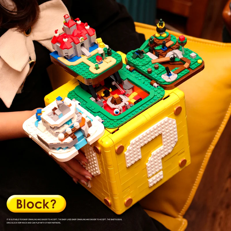 

2064PCS 64 Question Mark Block Building Bricks Compatible With 71395 Game Props Model Educational Toys For Children Gifts