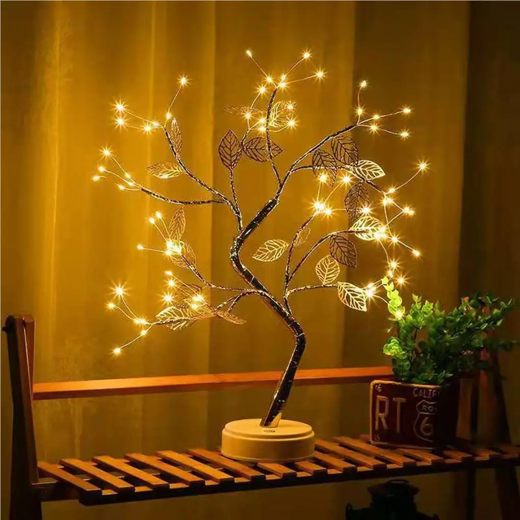 

Table Lamp Bonsai Tree Battery Durable Night Light Exquisite Easy Matching Lighting Accessory Home Bedroom Decor Gifts