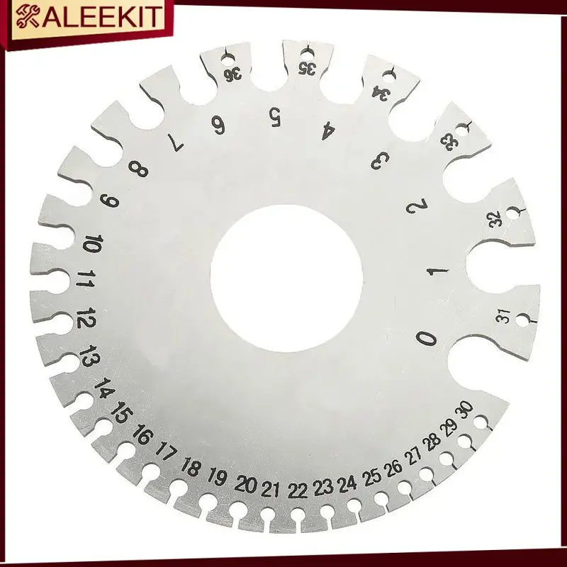 

Round Wire Gauge 0-36 Awg 0.3125"-0.007" Swg Stainless Steel Thickness Ruler Gauge Diameter Measuring Tool Dropship Accessories