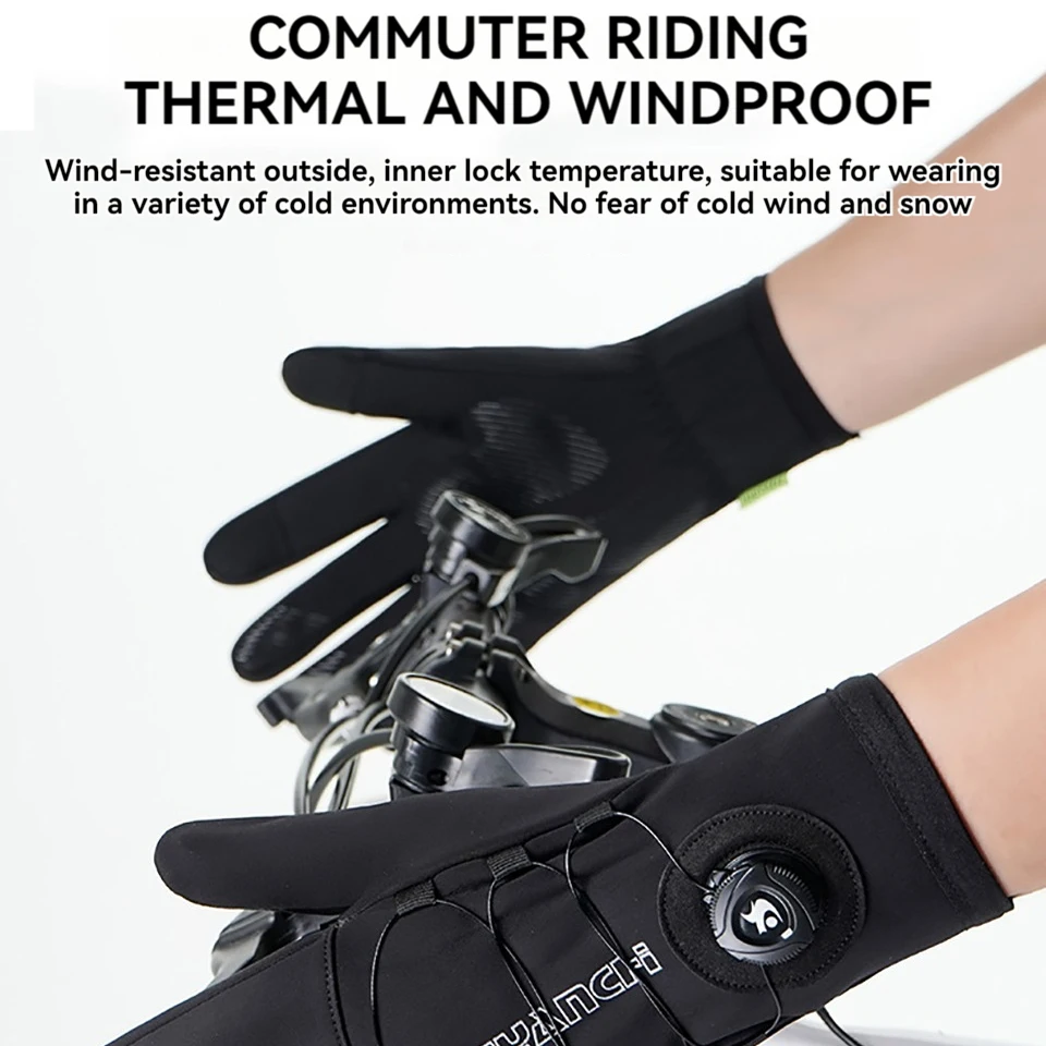GTUBIKE Зимние Велосипедные Перчатки Для Мужчин И Женщин Водонепроницаемые