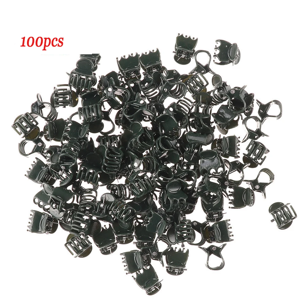 

100pcs Plastic Grow Upright Stem Clips Mini Plant Support Vines Stalks Flower Garden Tools