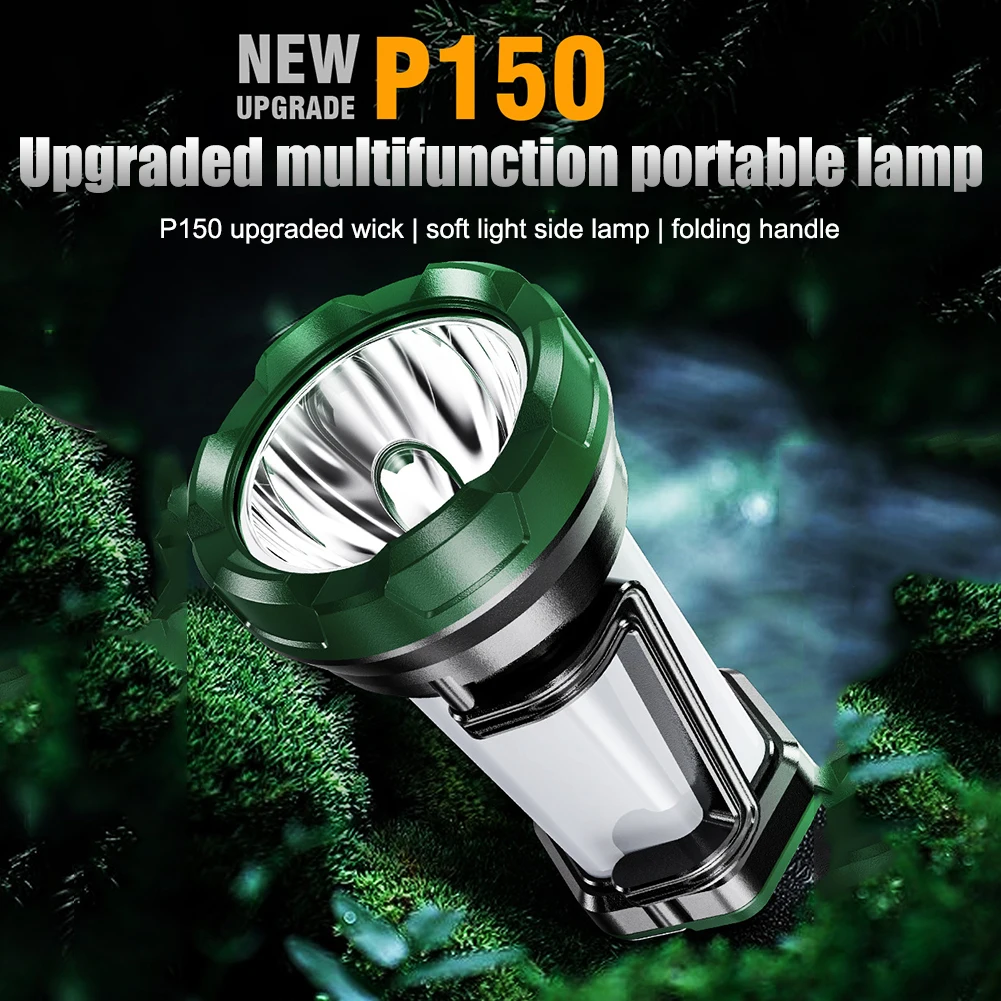 

Waterproof USB Rechargeable 1200mAh 500lm Portable LED Flash Camping Searchlight 6 Modes Strong Flashlight for Outdoor Hiking