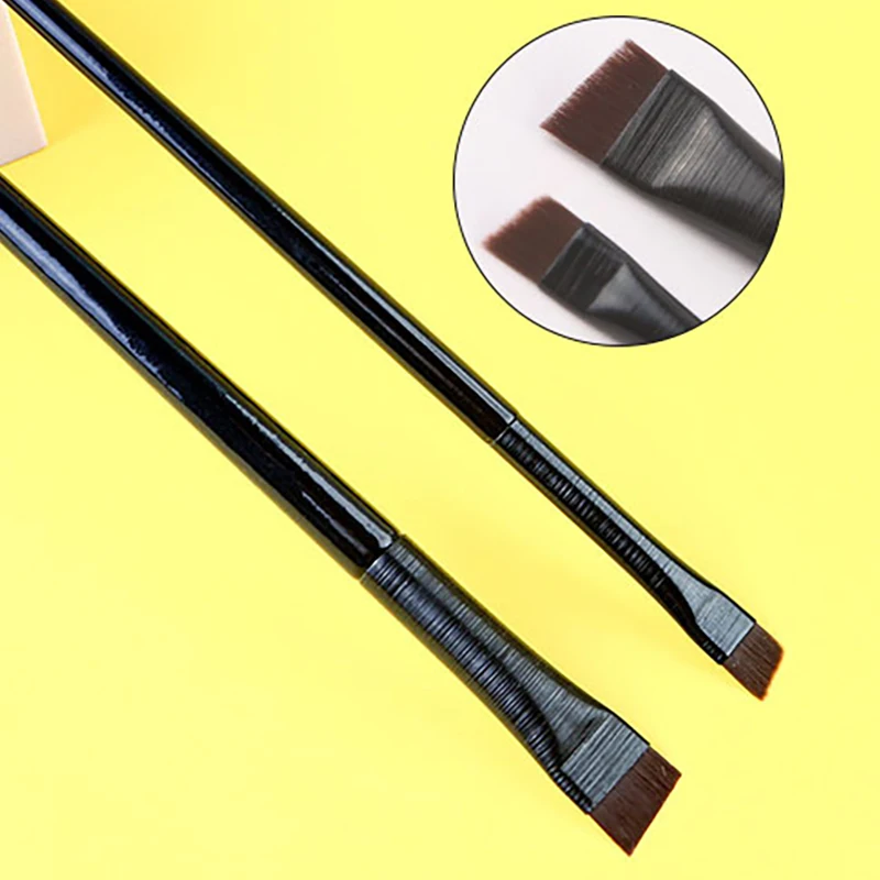 

2pcs/set Brow Contour Brush Eyebrow Eyeliner Brushs Portable Small Angled Eyebrow Liner Brush Women Makeup Cosmetic Beauty Tools