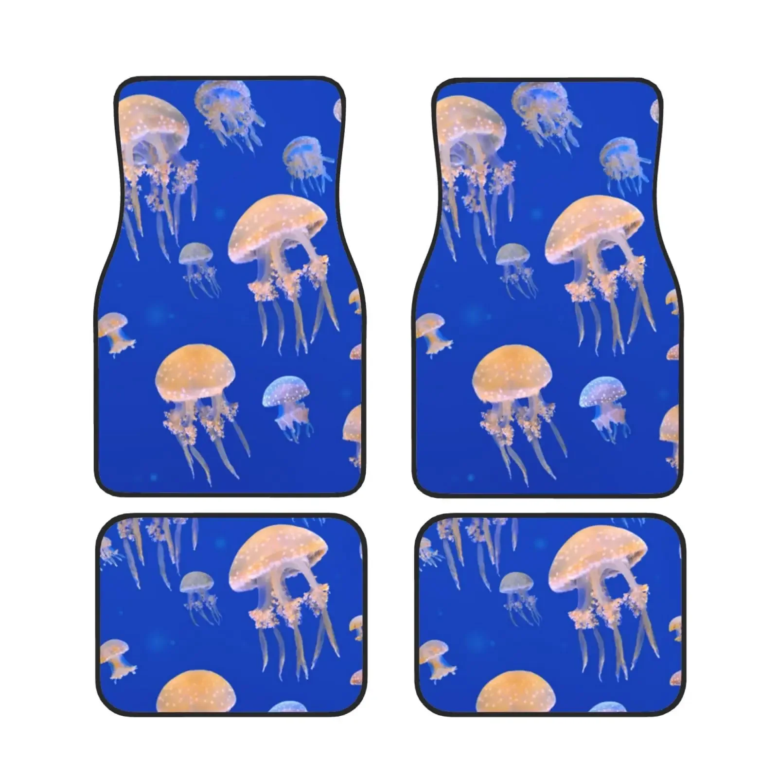 

Автомобильный напольный коврик Jellyfish, 4 шт., защита от пыли, крутой графический Рисунок, универсальные автомобильные аксессуары для внедорожников