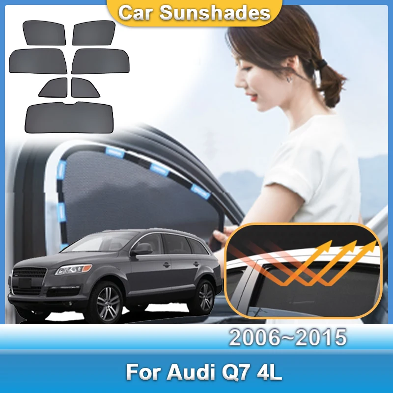 Фото Солнцезащитный козырек для Audi Q7 4L MK1 2006-2015, сетчатая солнцезащитная сетка для лобового стекла, теплоизоляционная сетка, защита от ультрафиолета, автоаксессуары №1