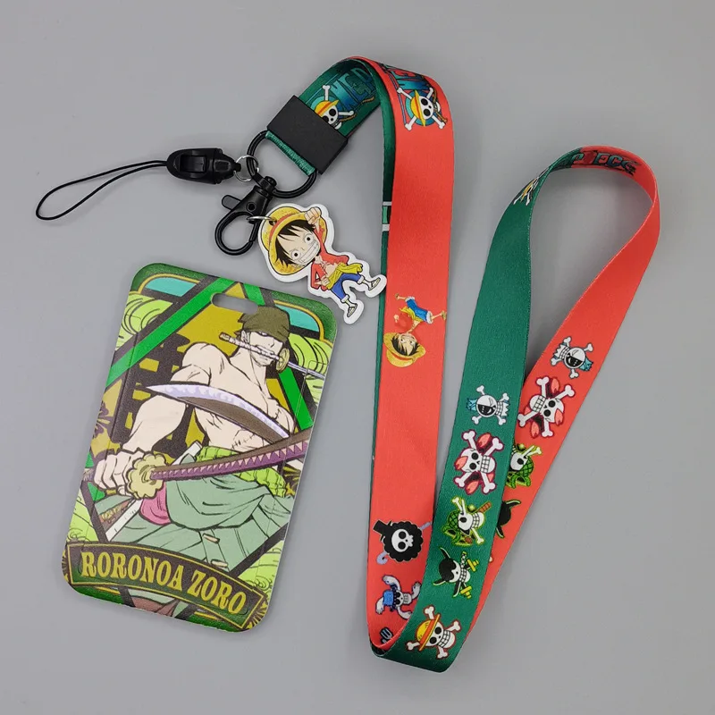 new anime one piece card cover monkey d luffy abs student campus hanging neck bag anti lost card holder lanyard id card toys free global shipping