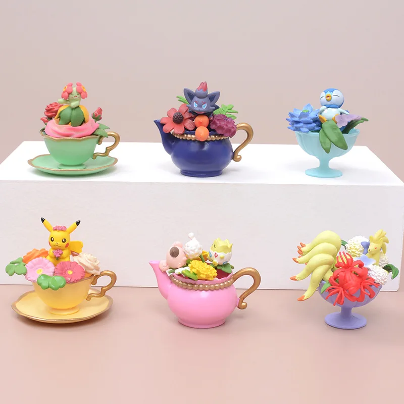 

6pcs Pokemon Toys Cartoon Pikachu Togepi Ninetales Piplup Zorua Anime Figures Dolls PVC Action Model Toys for Kids Birthday Gift