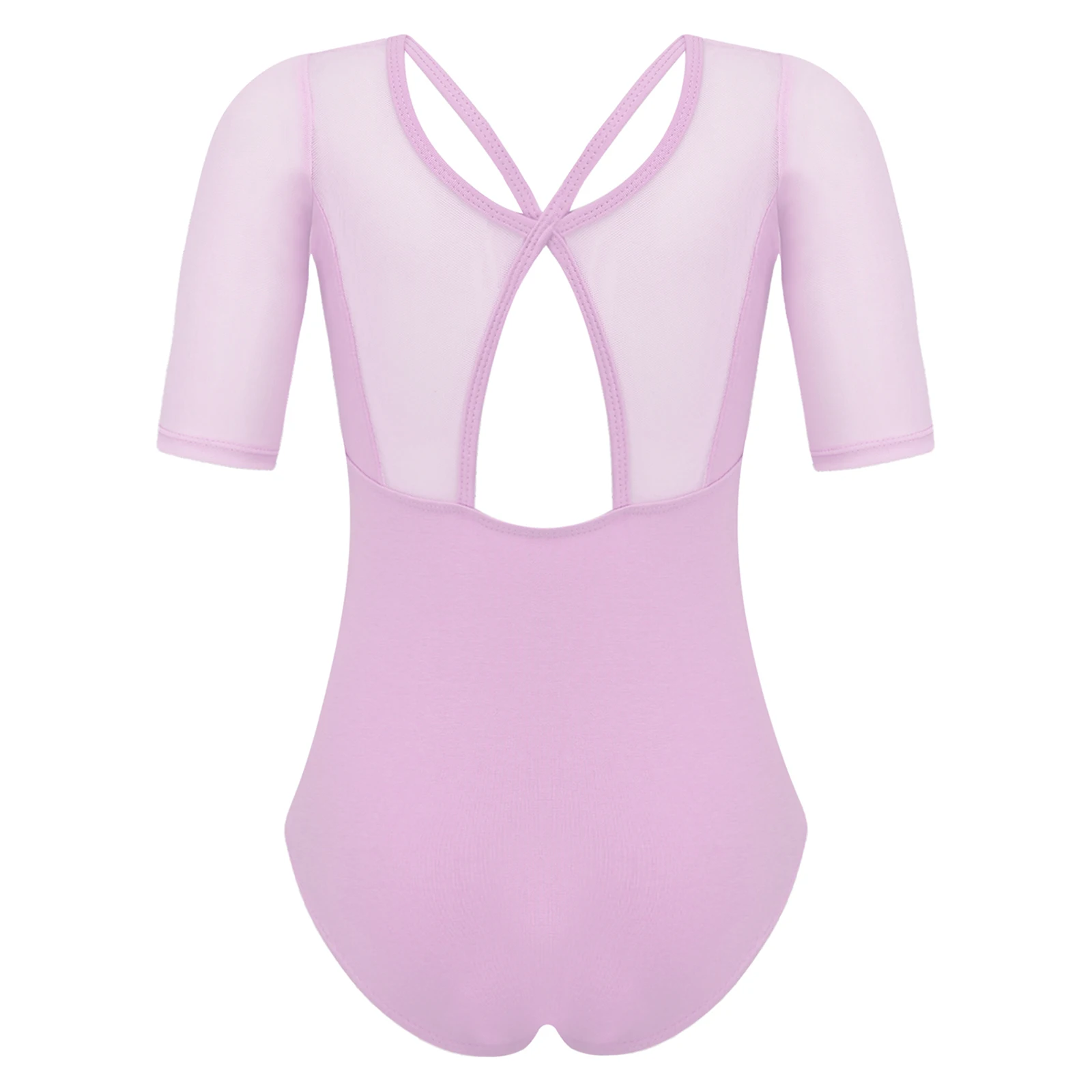 Ballerina Girls Solid Color Ballet Dancing Bodysuit Costumes Kids Dancewear Breathable Sports Yoga Gymnastics Leotards Jumpsuit