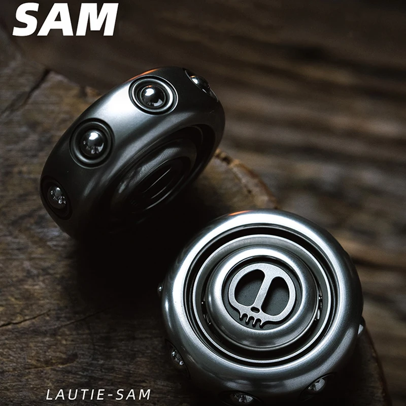 

LAUTIE SAM Ring Fidget Spinner Devil's Son Decompression EDC Finger Rotation Anti Stress Ring Magic Spinning Anti-stress Toys