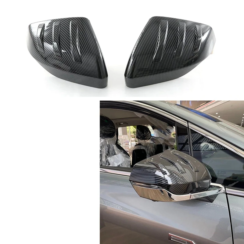 

Автомобильная крышка для бокового зеркала заднего вида из углеродного волокна, отделка, рамка, боковые колпачки для зеркала для Mitsubishi Airtrek ...