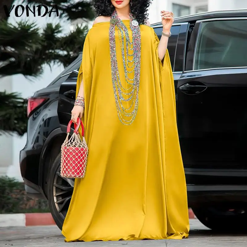 

Casual Party Dress VONDA Casual Round Neck Pleated Dresses Holiday Vestido Robes Longue Summer Pleated Fall Beach Sundress 2022