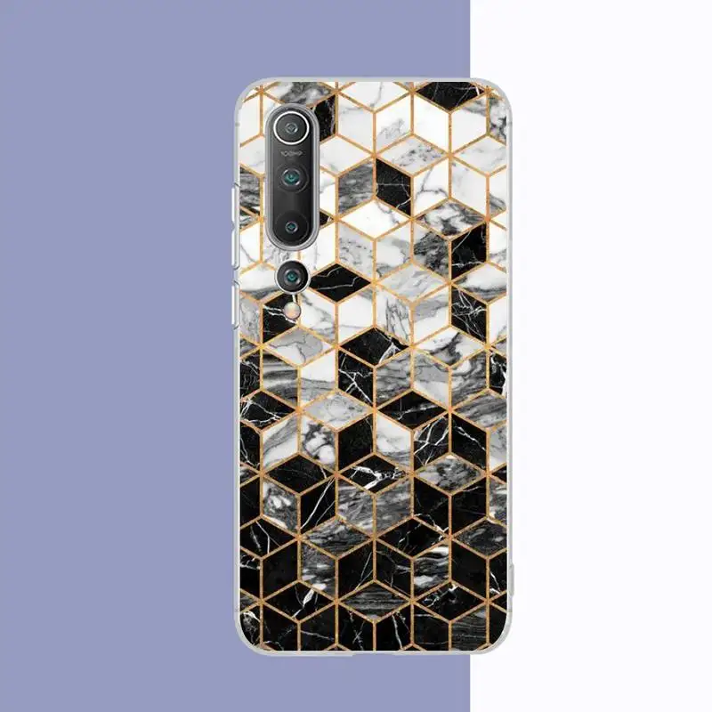 Геометрический мраморный чехол для телефона Samsung S21 A10 Redmi Note 7 9 Huawei P30Pro Honor 8X 10i |