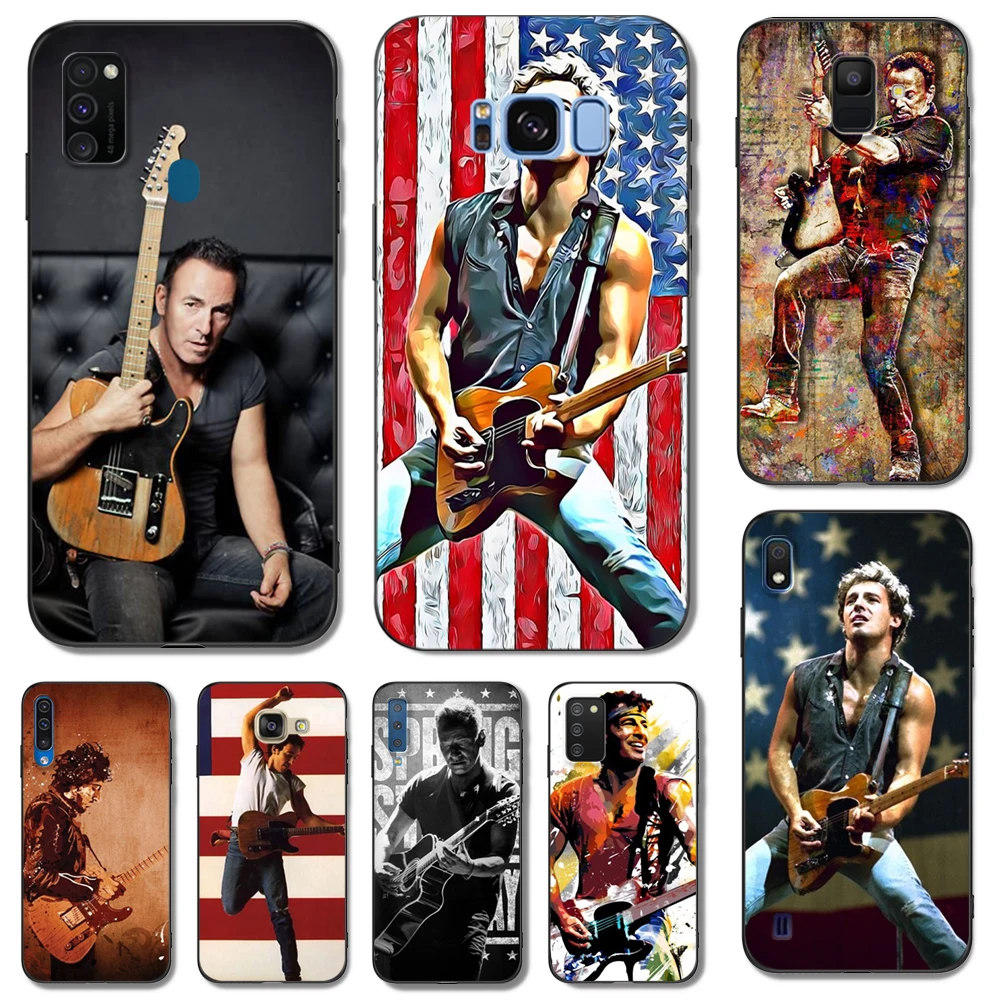 Черный чехол из ТПУ для Samsung galaxy J2, J4, J6, J8 core plus 2018, с гитарой Брюса спрингстера