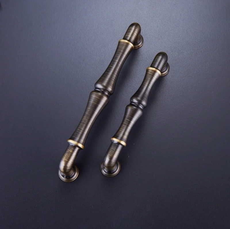 1 ПК Золотая античная мебельная ручка винтажного ретро из бамбука для выдвижных ящиков шкафов и дверей.