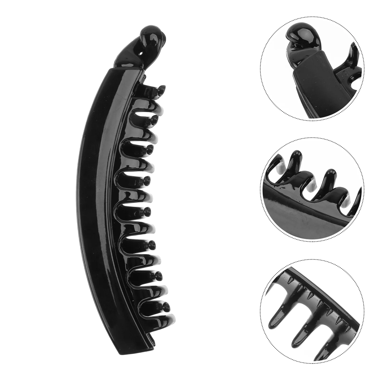 

Hair Banana Clips Clip Ponytail Thick Women Claw Fine Holder Clamp Bun Vintage French Combs Curly Toothed Round Black Large Grip