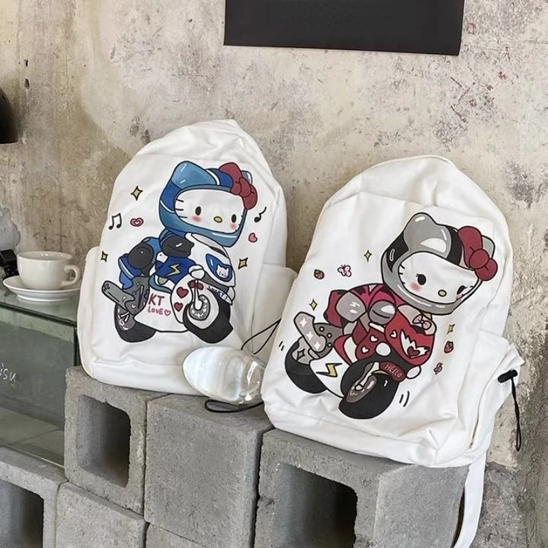 Sanrio Travel Bag Original Cute Hello Kitty Backpack Canvas Bag Large Capacity Laptop Bag School Backpack for College Students