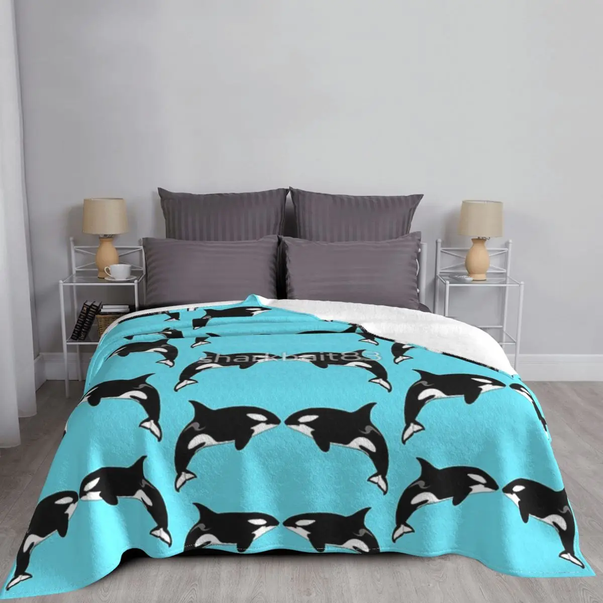 Одеяло Killer Whale Kiss Покрывало на кровать Винтаж Ins Wind