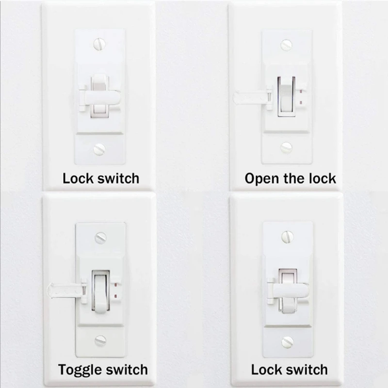 2 Pieces Of Light Switch Protective Cover Child Safety Switch Lock To Prevent Accidental Opening Or Closing