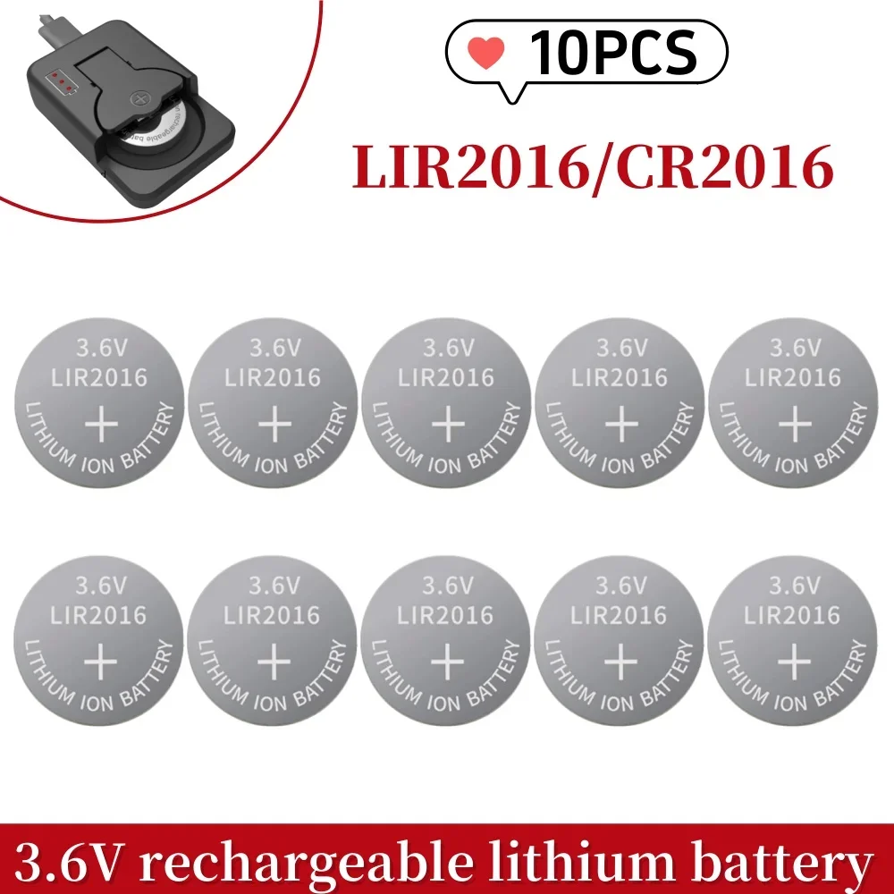 Литиевая аккумуляторная батарея LIR2016 2016 3 6 В 5-10 шт