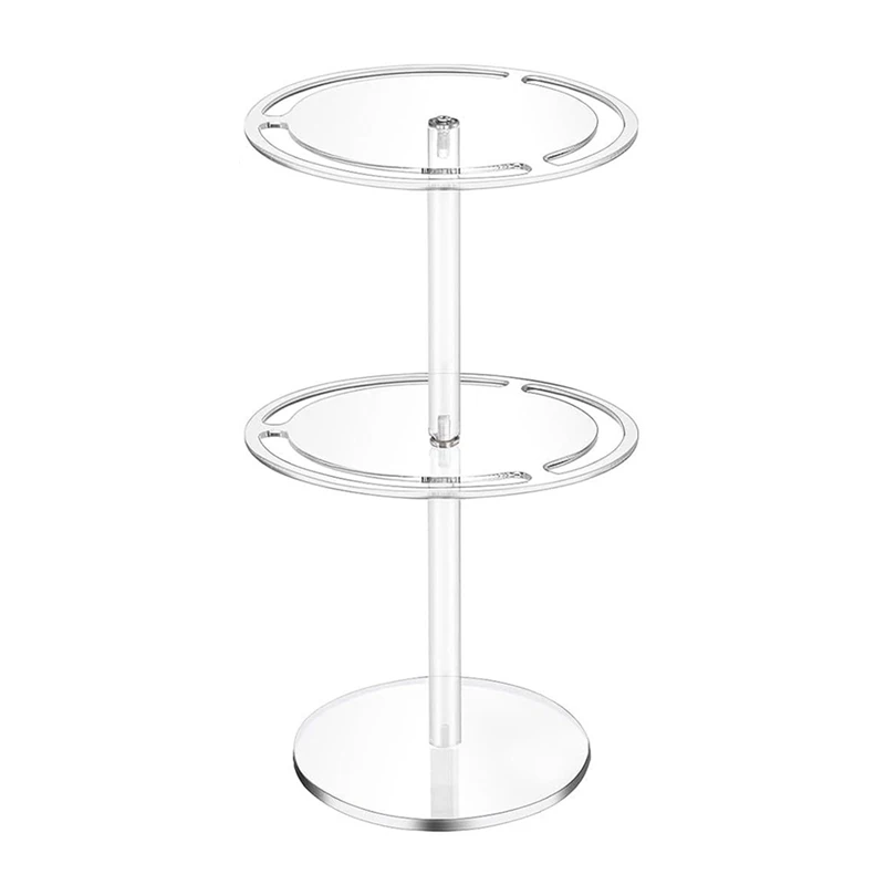 

2 Tier Sunglasses Holder Organizer 360° Rotatable Acrylic Eyeglasses Display Stand